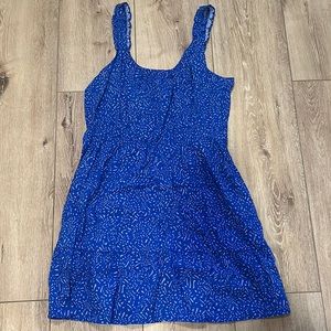 J Crew Blue Summer Dress - Petite L